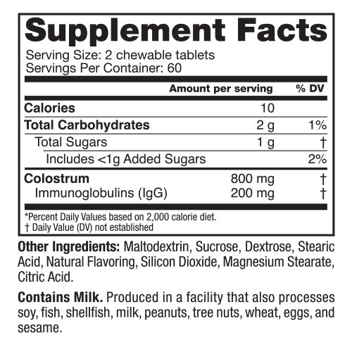 Colostrum Plus Chewables - Wild Cherry (120 Count)