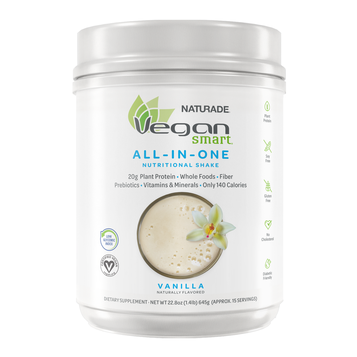 VeganSmart All-In-One Nutritional Shake - Vanilla (15 Servings)