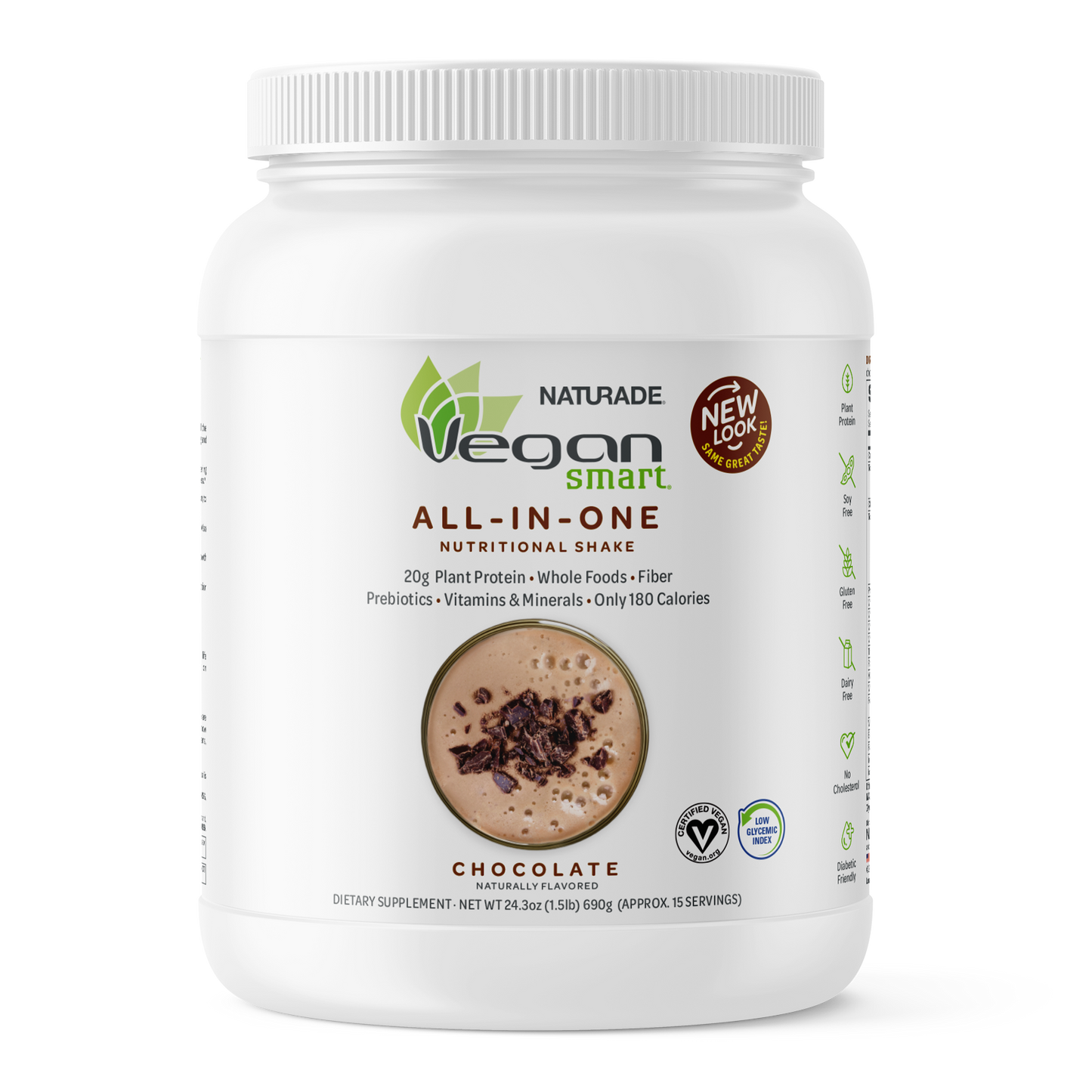 VeganSmart All-In-One Nutritional Shake - Chocolate (15 Servings)