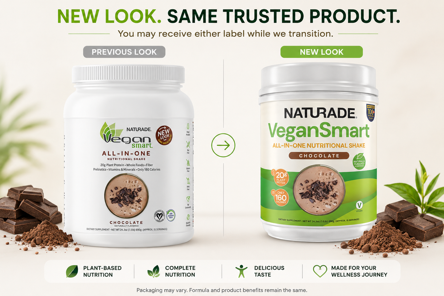 VeganSmart All-In-One Nutritional Shake - Chocolate (15 Servings)