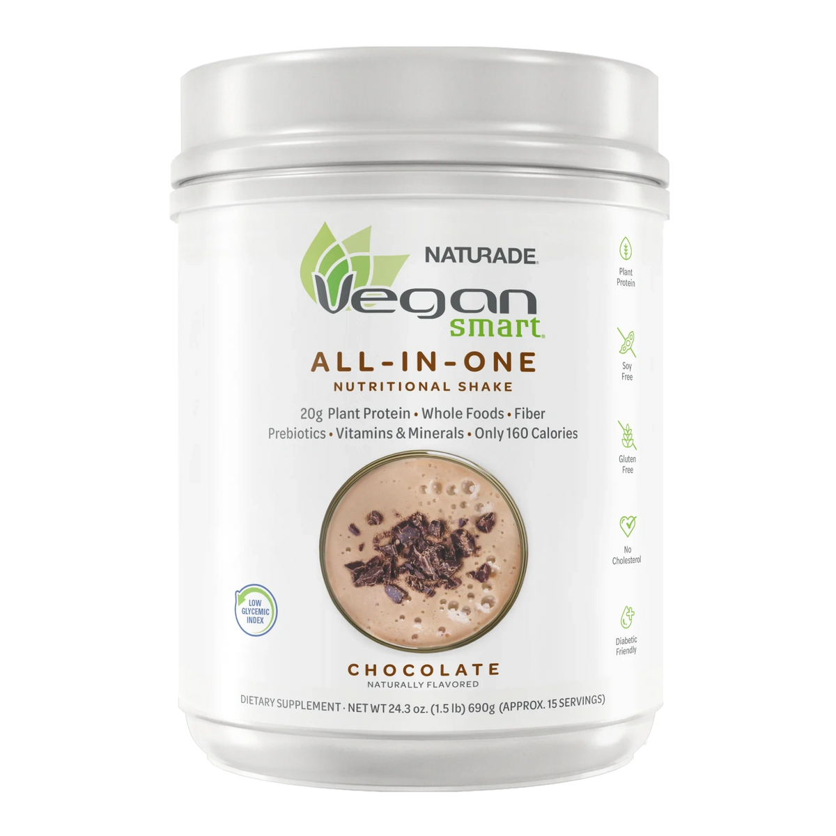 VeganSmart All-In-One Nutritional Shake - Chocolate (15 Servings)