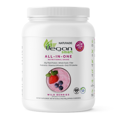 VeganSmart All-In-One Nutritional Shake - Wild Berries (15 Servings)