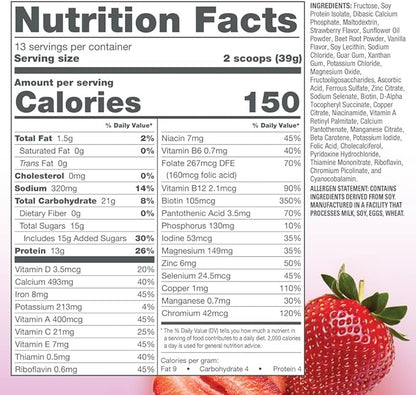 Total Soy All Natural Meal Replacement - Strawberry Cream (13 Servings)