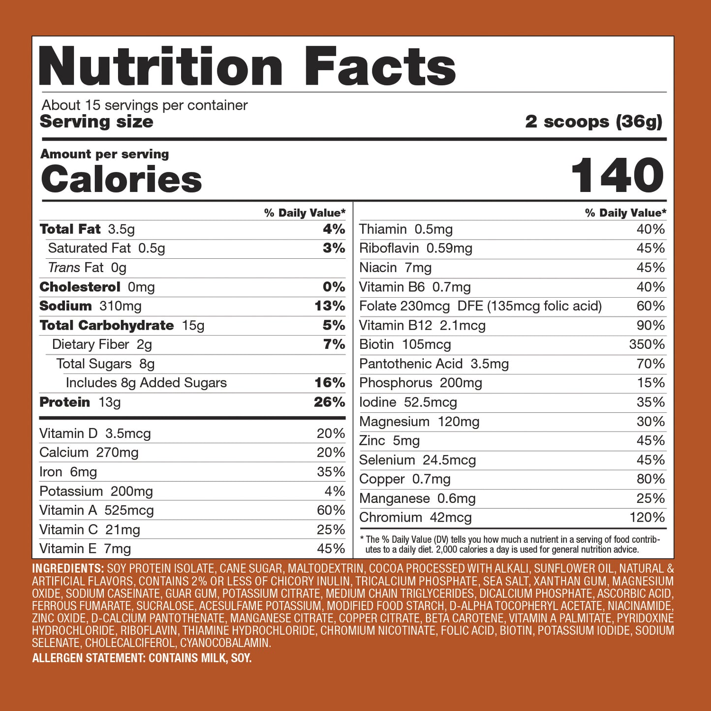 Total Soy Meal Replacement - Chocolate (15 Servings)