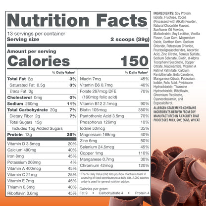 Total Soy All Natural Meal Replacement - Bavarian Chocolate  (13 Servings)