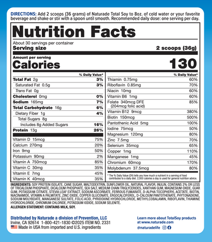 Total Soy Meal Replacement - Vanilla  (30 Servings)