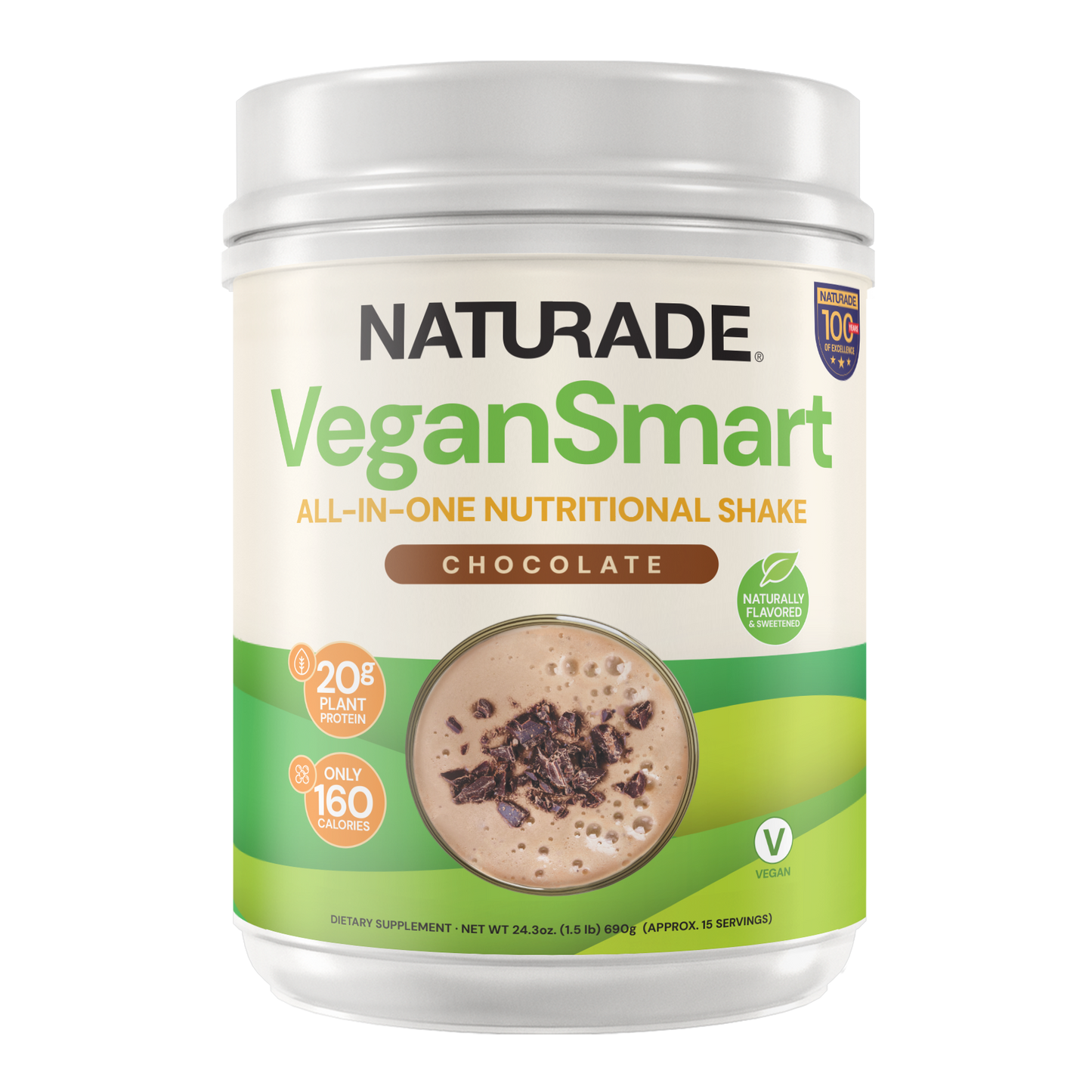 VeganSmart All-In-One Nutritional Shake - Chocolate (15 Servings)