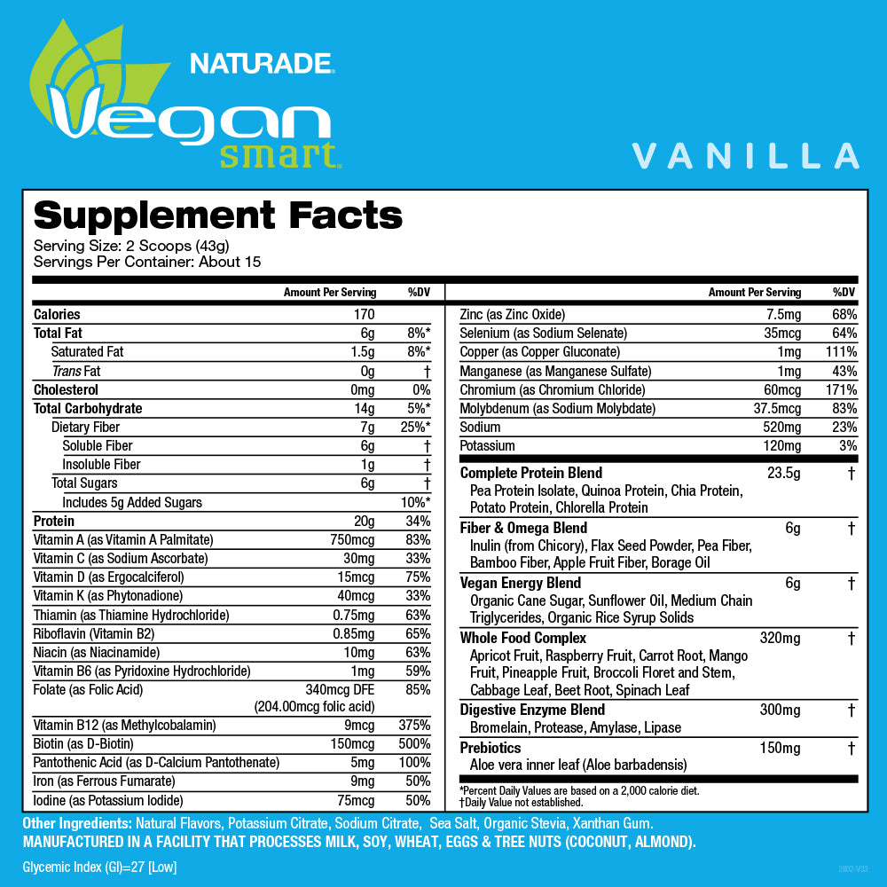 VeganSmart All-In-One Nutritional Shake - Vanilla (15 Servings)